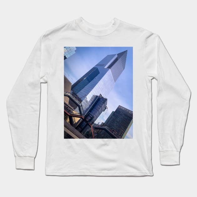 The Vessel Skyscrapers Hudson Yards Manhattan NYC Long Sleeve T-Shirt by eleonoraingrid